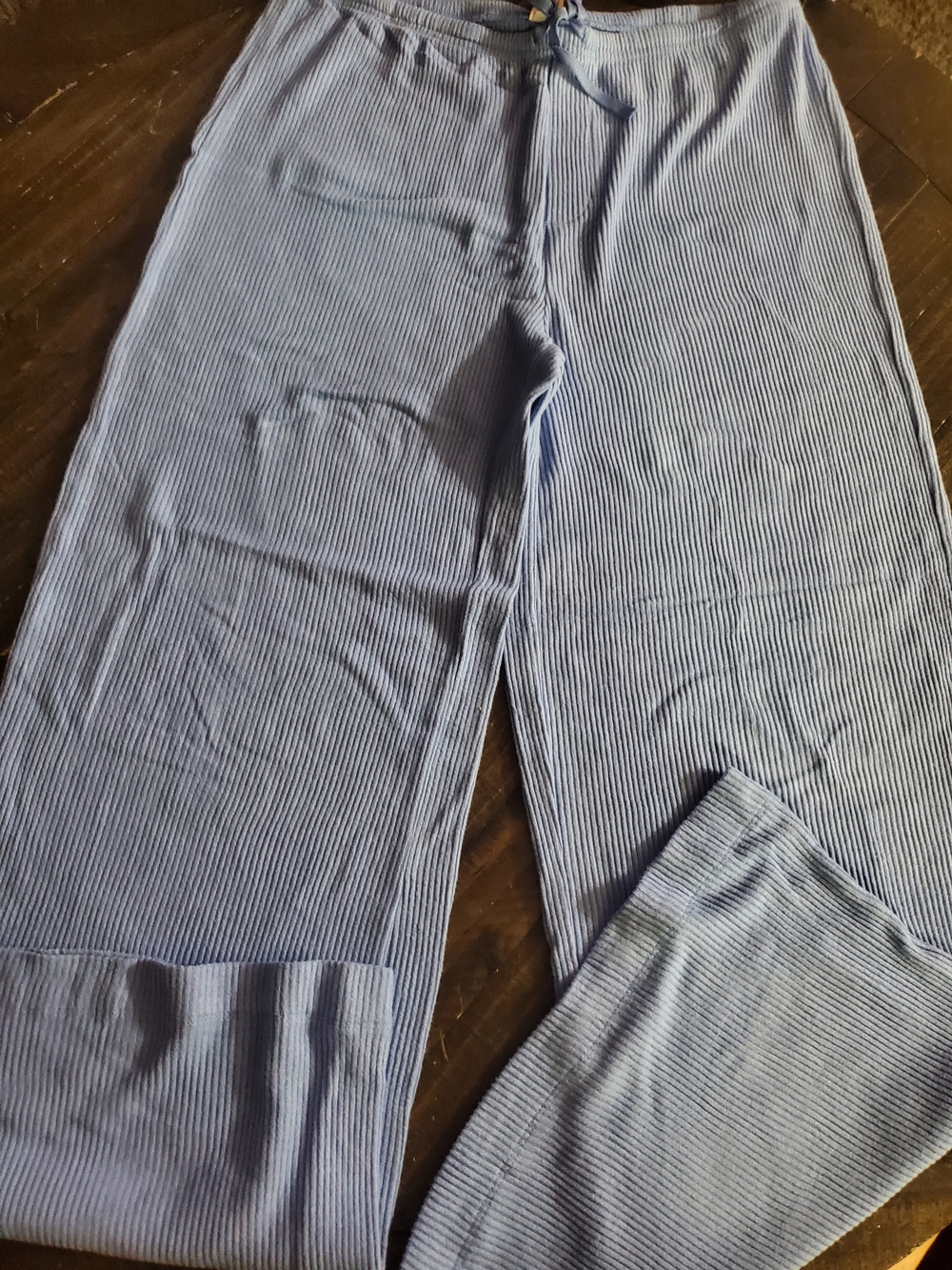 Auden Light Blue Ribbed Lounge Pajama Pants